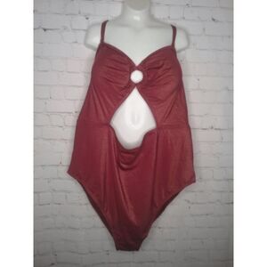 New with tags Addition Elle One Piece Swimsuit Women Size 4X Raspberry sparky